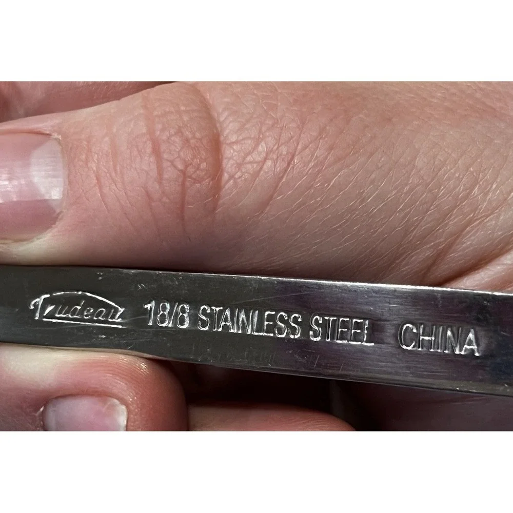 Set‎ of 4 Trudeau Stainless Steel Serrated Grapefruit Spoons